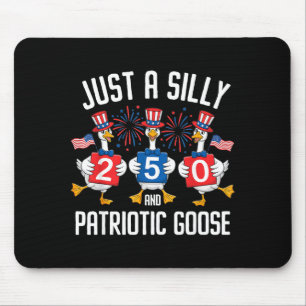 Funny Just Silly Patriotic Goose Graphic Art Mouse Mat