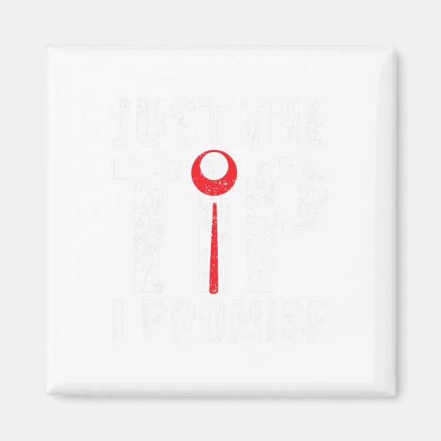 Funny Just The Tip I Promise Pool Player Billiard  Magnet (Front)