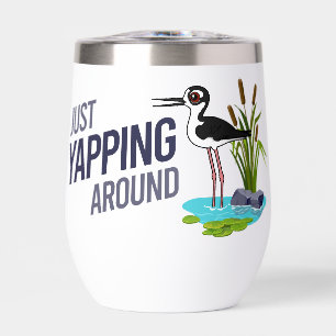 Funny Just Yapping Around Black-necked Stilt