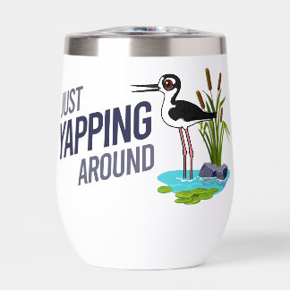 Funny Just Yapping Around Black-necked Stilt