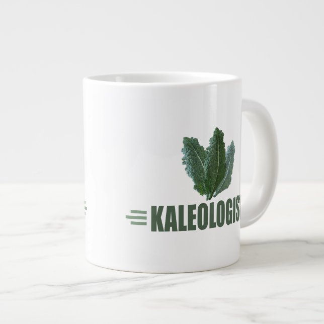 Funny Kale Large Coffee Mug (Front Right)