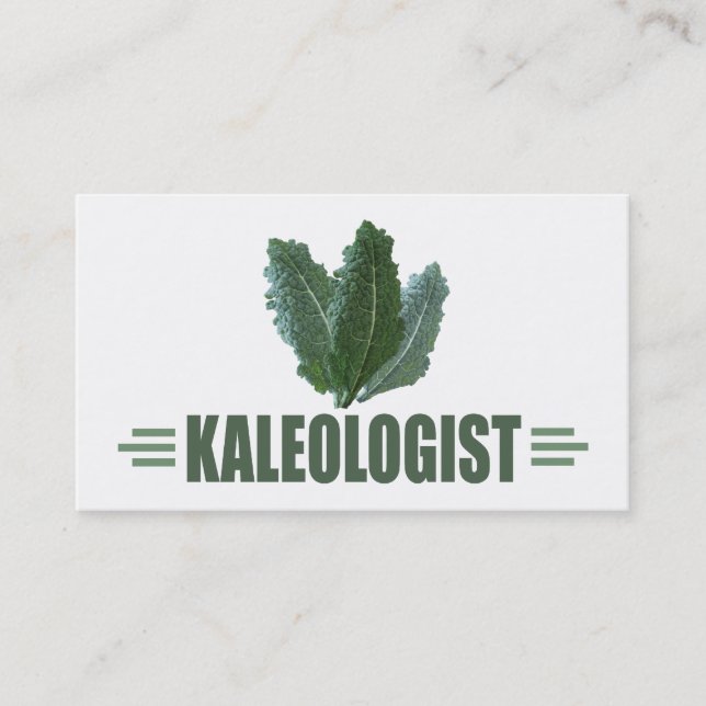 Funny Kale Lover Business Card (Front)