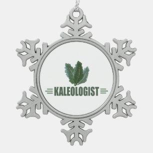 Funny Kale Lover Snowflake Pewter Christmas Ornament