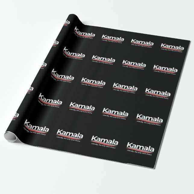 Funny kamala 2024, Literally the Only Sane Choice, Wrapping Paper (Unrolled)