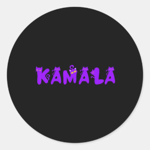 Funny Kamala Cat Lady Kamala Harris President 2024 Classic Round Sticker