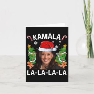 Funny Kamala Harris 2024 Christmas Comma La Men Wo Card