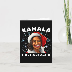 Funny Kamala Harris 2024 Christmas Comma La Men Wo Card