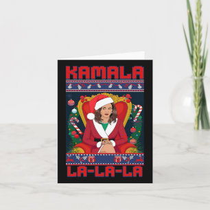 Funny Kamala Harris 2024 Christmas Comma La Men Wo Card