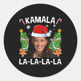 Funny Kamala Harris 2024 Christmas Comma La Men Wo Classic Round Sticker