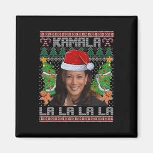 Funny Kamala Harris 2024 Christmas Comma La Men Wo Magnet