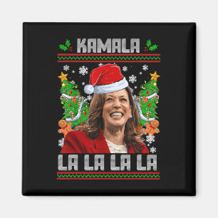 Funny Kamala Harris 2024 Christmas Comma La Men Wo Magnet