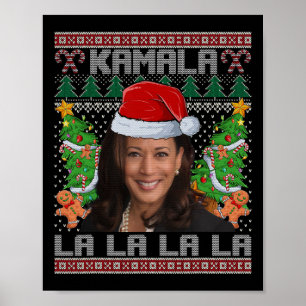 Funny Kamala Harris 2024 Christmas Comma La Men Wo Poster