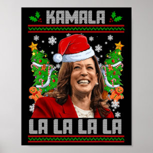 Funny Kamala Harris 2024 Christmas Comma La Men Wo Poster