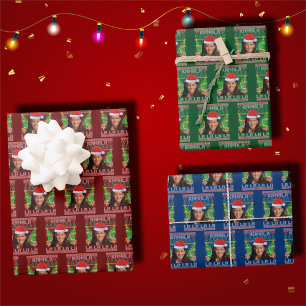 Funny Kamala Harris 2024 Christmas Comma La Xmas Wrapping Paper Sheet