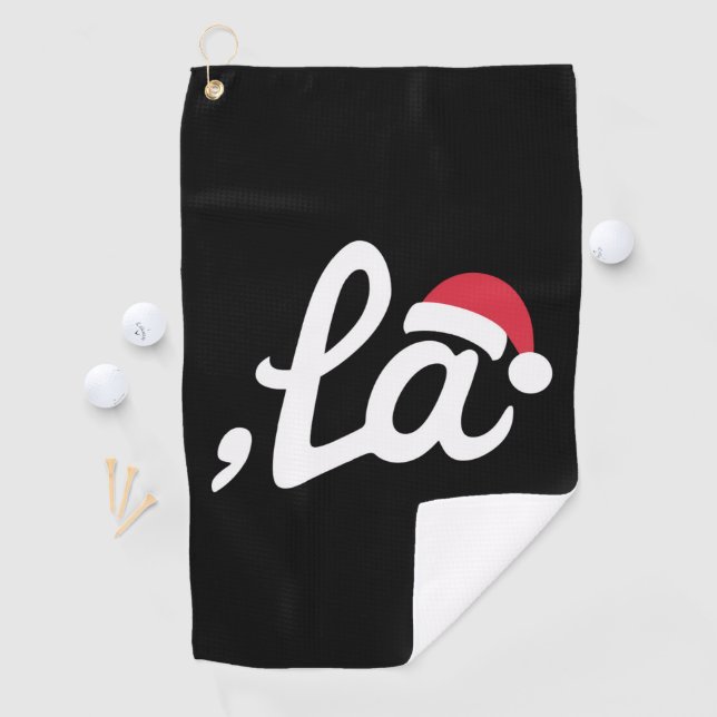 Funny Kamala Harris 2024 Comma La Christmas Golf Towel (InSitu)