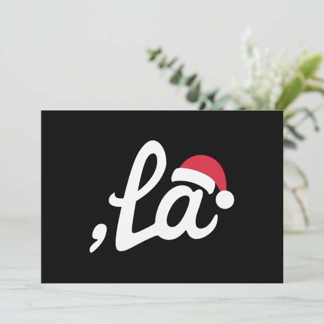 Funny Kamala Harris 2024 Comma La Christmas Holiday Card (Standing Front)