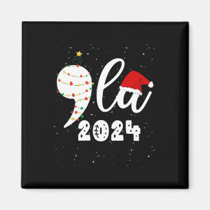 Funny Kamala Harris 2024 Comma La Christmas Magnet