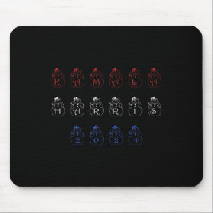 Funny Kamala Harris 2024 Merry Christmas Lettering Mouse Mat