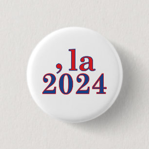 Funny Kamala Harris Comma La 2024 3 Cm Round Badge