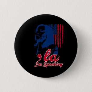 Funny Kamala Harris Comma La Im Speaking  6 Cm Round Badge