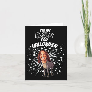 Funny Kamala Harris Donkey Halloween President Cos Card
