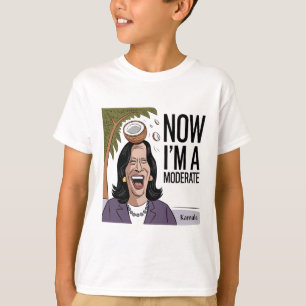 Funny Kamala Harris Now Moderate After Coconut Fel T-Shirt