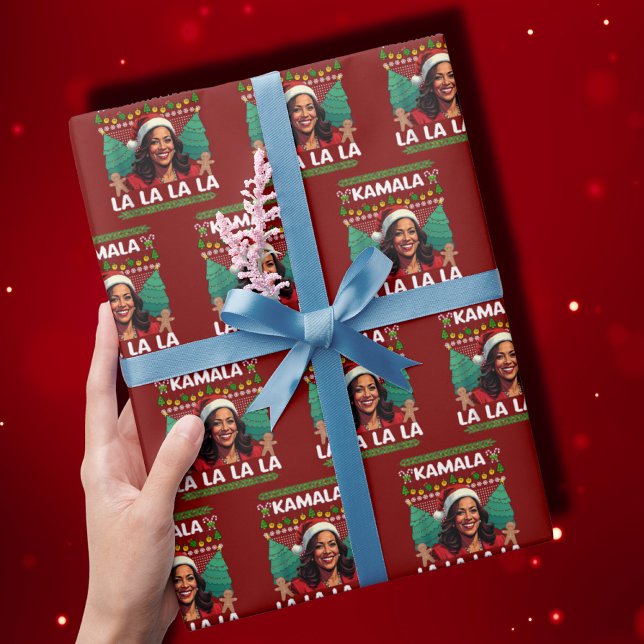 Funny Kamala Harris Political Ugly Gift Christmas Wrapping Paper (Creator Uploaded)