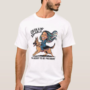 Funny Kamala Harris Riding German Shepherd Dog T-Shirt