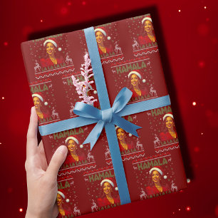 Funny Kamala Harris Santa Hat 2024 Christmas Wrapping Paper