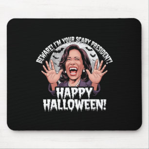 Funny Kamala Harris Scary Halloween Gag President  Mouse Mat