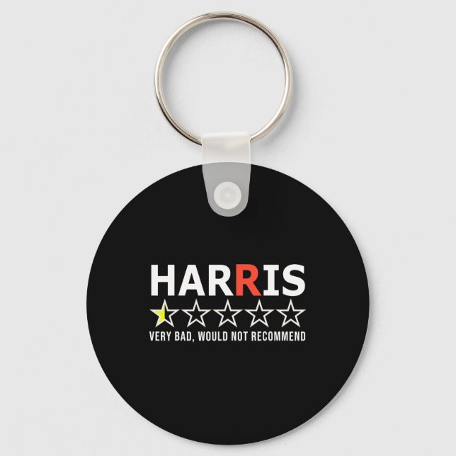 Funny Kamala Harris Very Bad Would Not Recommend V Key Ring (Front)