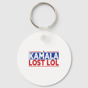 Funny Kamala Lost Lol Funny Anti Kamala For Presid Key Ring