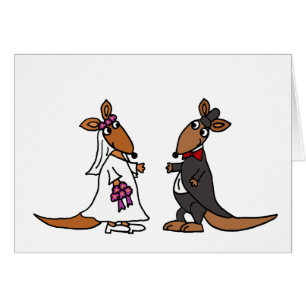 Funny Kangaroo Bride and Groom Wedding Design