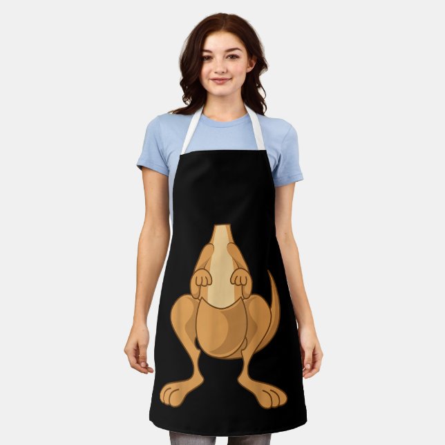Funny Kangaroo Costume Funny Halloween Easy DIY Apron (Worn)