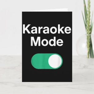 Funny Karaoke Art For Men Women Music Singer Karao Card