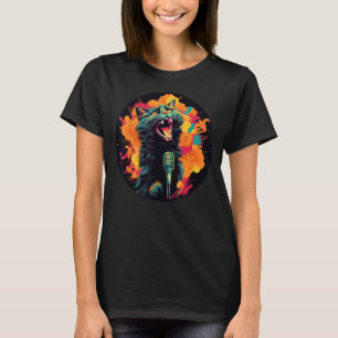 Funny Karaoke Cat Miau for Songwriter and Cats T-Shirt
