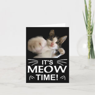 Funny Karate Boxing Cat Meow Time T Shirt Tee Shir Card