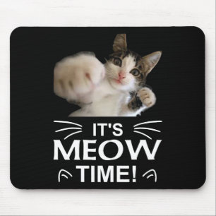 Funny Karate Boxing Cat Meow Time T Shirt Tee Shir Mouse Mat