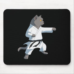 Funny Karate British Shorthair Cat  Mouse Mat