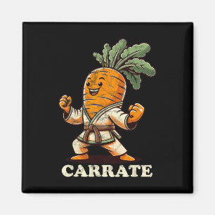 Funny Karate Carrot Carrate Karate Trainer Karate Magnet
