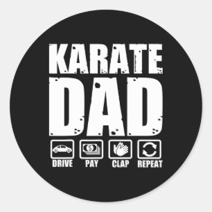 Funny Karate Dad Martial Arts Father Humour Father Classic Round Sticker
