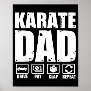 Funny Karate Dad Martial Arts Father Humour Father Poster