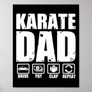 Funny Karate Dad Martial Arts Father Humour Father Poster