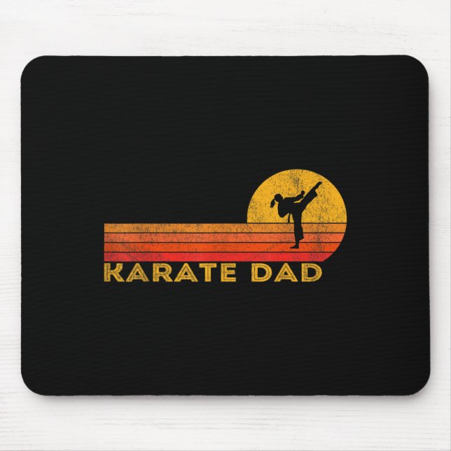 Funny Karate Dad Martial Arts Retro Mouse Mat (Front)