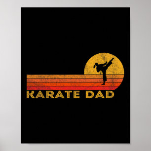 Funny Karate Dad Martial Arts Retro Poster