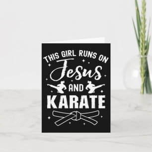 Funny Karate Design For Girls Women Karate Martial Card