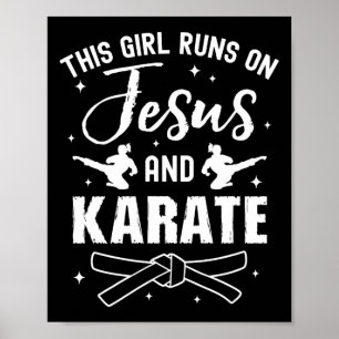 Funny Karate Design For Girls Women Karate Martial Poster