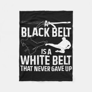 Funny Karate Design For Men Women Black Belt Marti Fleece Blanket