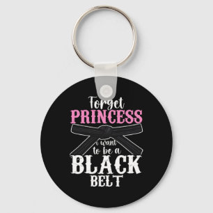 Funny Karate Design For Women Girls Black Belt Mar Key Ring