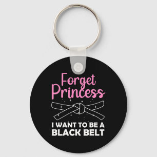 Funny Karate Design For Women Girls Black Belt Mar Key Ring